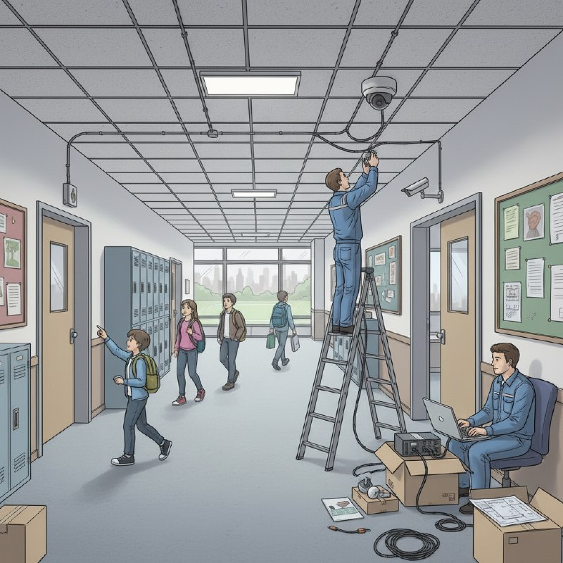 Установить видеонаблюдение в школе
